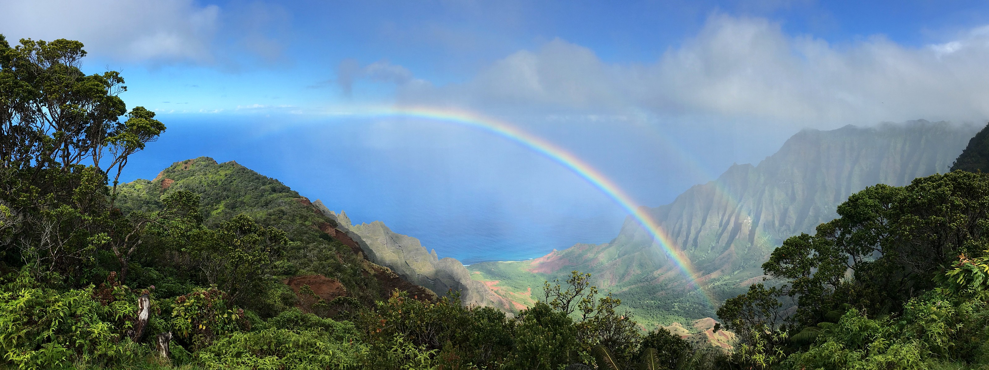 Rainbow over the Kalalau Valley, Kauai
